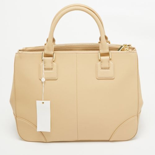 Toasted Wheat Leather Robinson Double Zip Tote - Tory Burch - Modalova