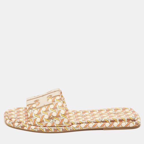 Two Tone Leather Flat Sandals Size 37 - Tory Burch - Modalova