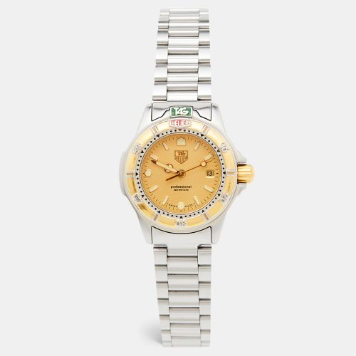 Champagne Two-Tone Stainless Steel Professional 200M 995.408 Women's Wristwatch 28 mm - Tag Heuer - Modalova