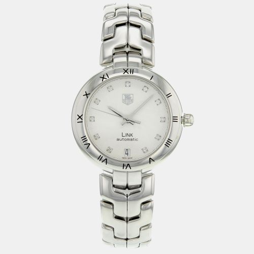 Diamonds Stainless Steel Link WAT2311.BA0956 Automatic Women's Wristwatch 34mm - Tag Heuer - Modalova