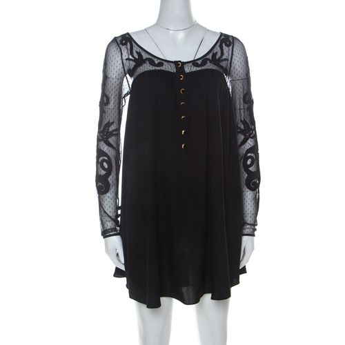 Silk Blend Embroidered Net Yoke Tunic S - Temperley - Modalova