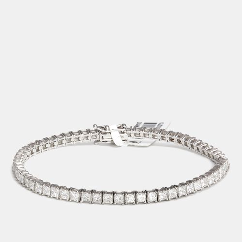 Elegant Princess Cut Diamond 6.00 ct 18k Gold Tennis Bracelet - The Diamond Edit - Modalova