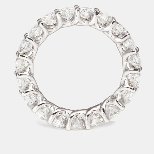 Classic Round Diamond 3.87 ct 18k Gold Eternity Ring Size 52 - The Diamond Edit - Modalova