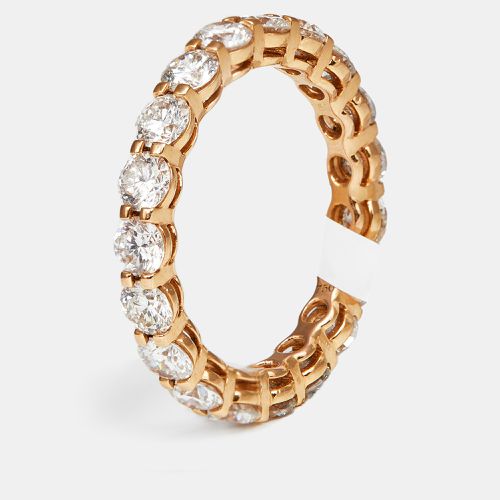 Classic Round Diamond 2.81 ct 18k Rose Eternity Ring Size 53 - The Diamond Edit - Modalova