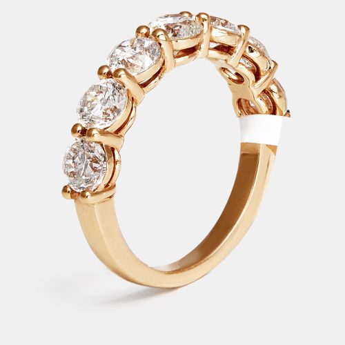 Five Stone Round Diamond 2.88 ct 18k Rose Half Eternity Ring Size 54 - The Diamond Edit - Modalova