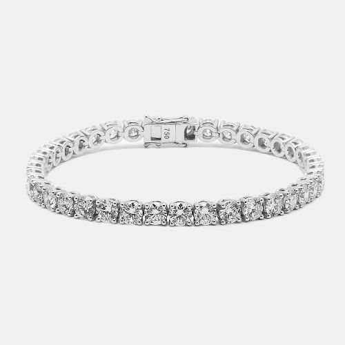 K Gold Round Brilliant Cut Lab Grown Diamonds Bracelet (Approx 9.5 cts) - The Diamond Edit - Modalova