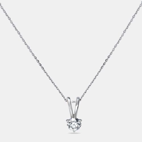 Lab Grown Diamond 0.50 ct Gold Pendant Necklace - The Diamond Edit - Modalova