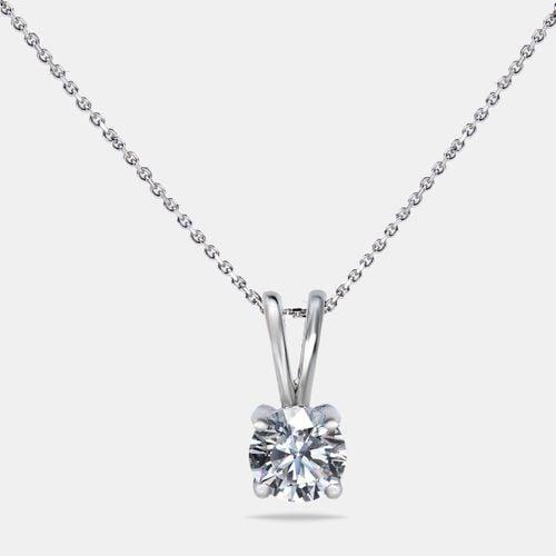 Lab Grown Diamond 0.50 ct Gold Pendant Necklace - The Diamond Edit - Modalova