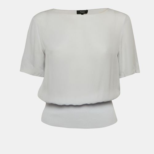 Light Silk Half Sleeve Blouse S - Theory - Modalova