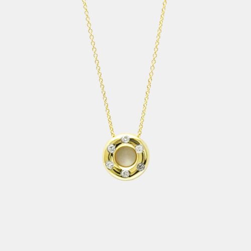 K Gold 0.15 Ct Diamonds Etoile Circle Pendant Necklace - Tiffany & Co. - Modalova