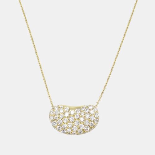 K Gold Diamond Bean Necklace Clear Metal - Tiffany & Co. - Modalova