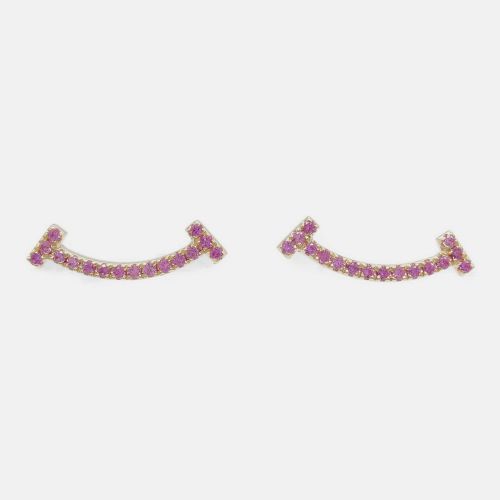 K Gold Sapphire T Smile Earrings - Tiffany & Co. - Modalova