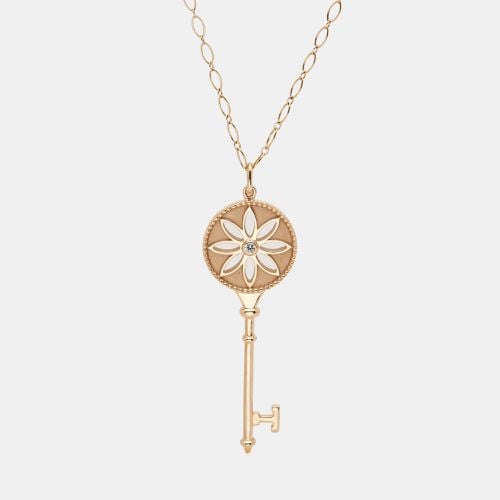 Daisy Key Diamond 18K Rose Long Pendant Necklace - Tiffany & Co. - Modalova