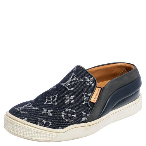 Denim Monogram Tempo Slip On Sneakers Size 34 - Louis Vuitton - Modalova