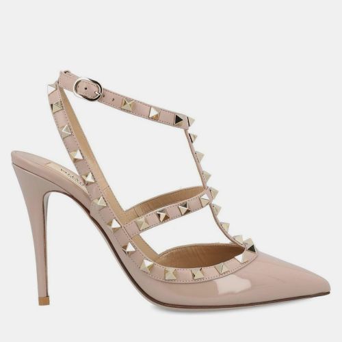 Powder Garavani Rockstud Pointed Toe Caged Pumps IT 41 - Valentino - Modalova