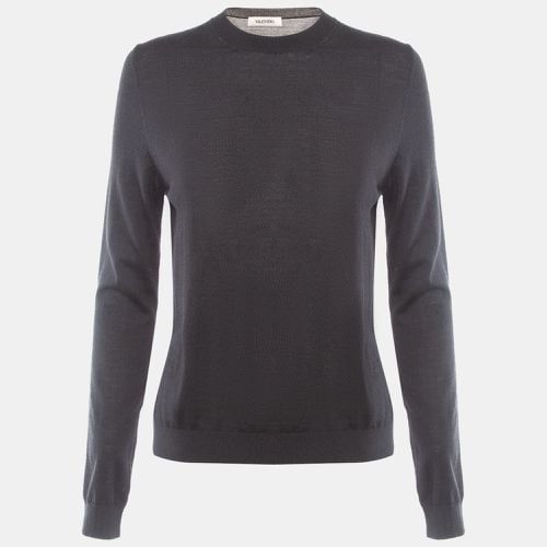 Wool Knit Crew Neck Sweater M - Valentino - Modalova