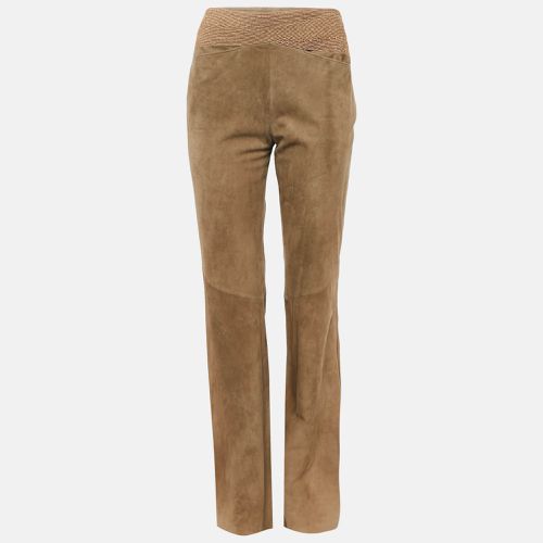 Embroidered Suede Flared Trousers M - Valentino - Modalova