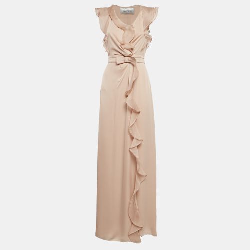 Silk Ruffled Maxi Dress L - Valentino - Modalova