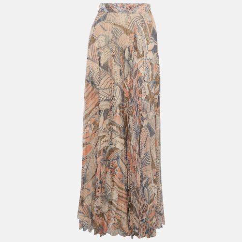 Butterfly Print Silk Pleated Maxi Skirt M - Valentino - Modalova