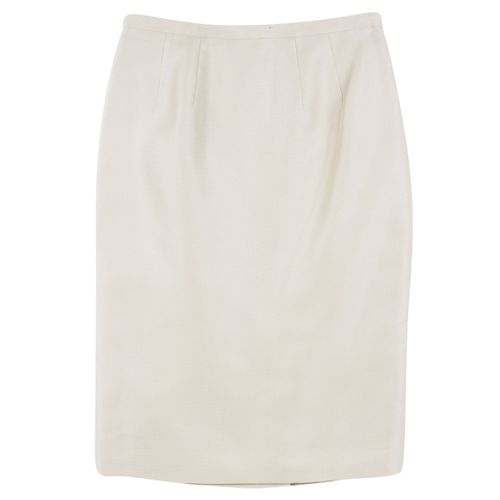 Valentino Beige Silk Pencil Skirt M - Valentino - Modalova