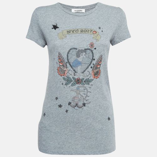 Embellished/Printed Jersey T-shirt XS - Valentino - Modalova