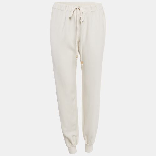 Valentino Off-White Crepe Pants M - Valentino - Modalova