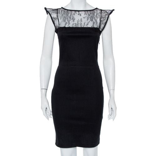 Knit & Lace Paneled Sheath Dress M - Valentino - Modalova