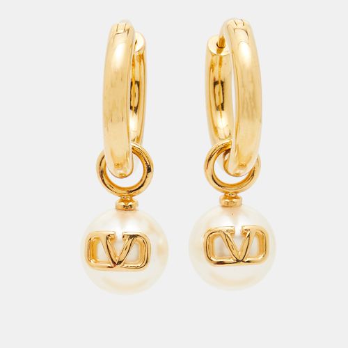 VLogo Faux Pearl Tone Earrings - Valentino - Modalova