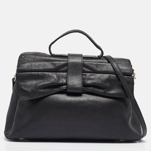 Leather Bow Top Handle Bag - Valentino - Modalova