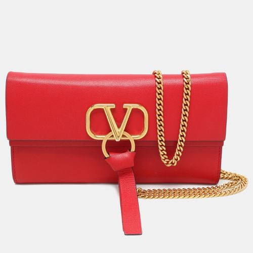 Leather VRing Shoulder Bag - Valentino - Modalova