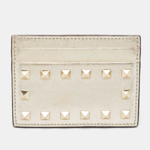 Light Leather Rockstud Card Case - Valentino - Modalova