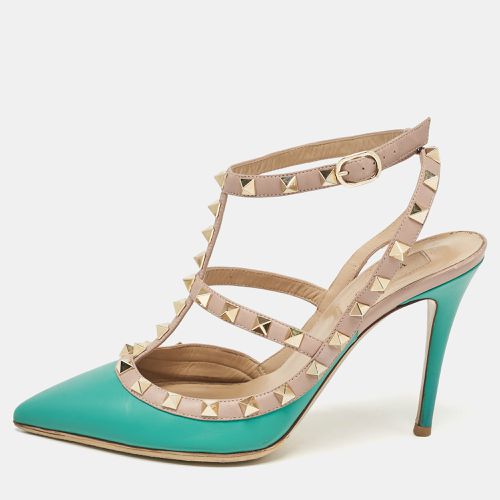 Blue Leather Rockstud Pumps Size 37.5 - Valentino - Modalova