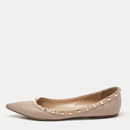 Leather Rockstud Ballet Flats Size 39 - Valentino - Modalova