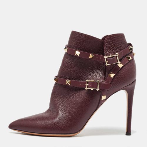 Leather Rockstud Ankle Length Boots Size 37 - Valentino - Modalova