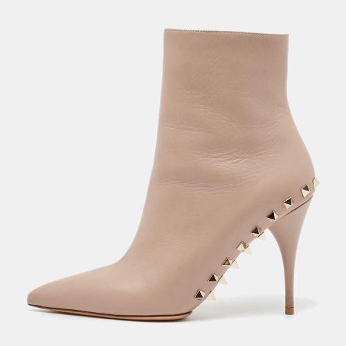 Leather Rockstud Ankle Length Boots Size 37.5 - Valentino - Modalova