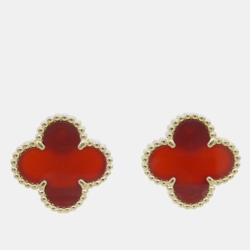 K Gold Carnelian Red Alhambra Earrings - Van Cleef & Arpels - Modalova