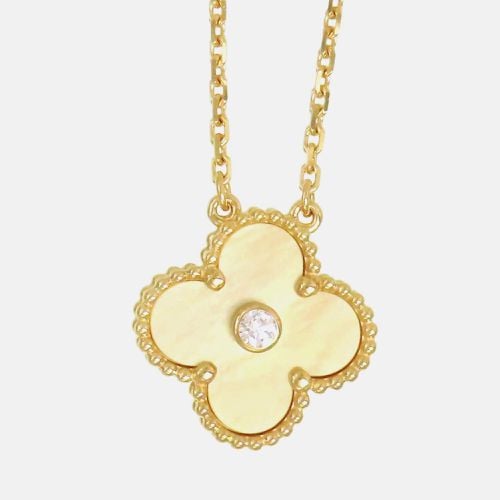 K Gold and Diamond Vintage Alhambra Pendant Necklace - Van Cleef & Arpels - Modalova