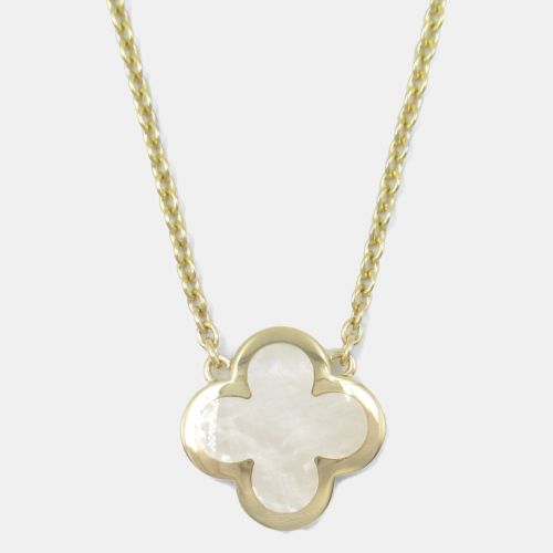 K Yellow Gold Mother of Pearl Single Motif Pure Alhambra Necklace - Van Cleef & Arpels - Modalova