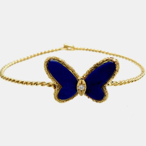 Butterfly 18K Gold Diamond Lapis Lazuli Bracelet 17 - Van Cleef & Arpels - Modalova