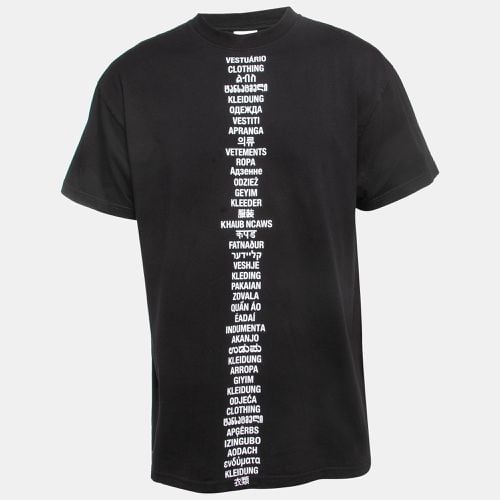 Languages Print Cotton Crew Neck Half Sleeve T-Shirt XS - Vetements - Modalova