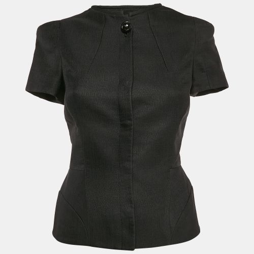 Wool Blend Button Front Blouse S - Versace - Modalova