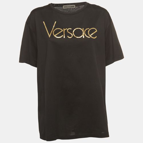 Tribute Logo Cotton T-Shirt L - Versace - Modalova