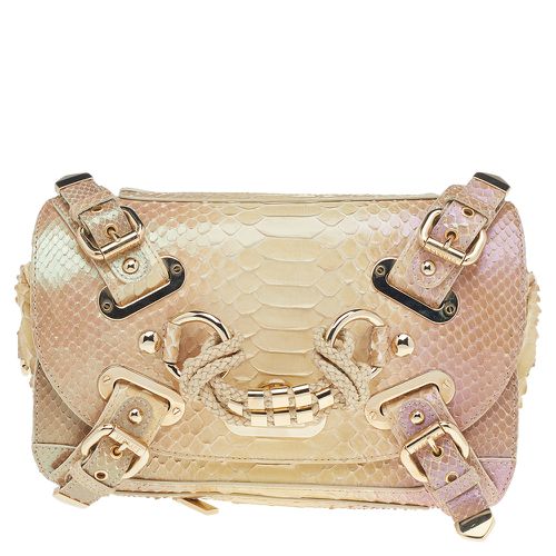 Glazed Python Canyon Top Handle Bag - Versace - Modalova