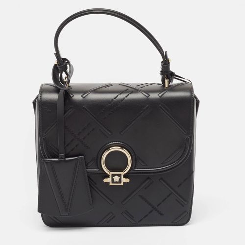 Quilted Leather and Suede DV One Top Handle Bag - Versace - Modalova