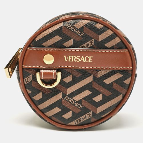 La Greca Signature Coated Canvas Modular Round Pouch - Versace - Modalova