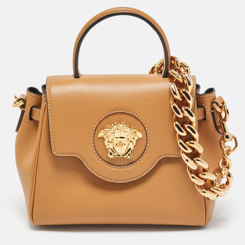 Leather Mini La Medusa Top Handle Bag - Versace - Modalova