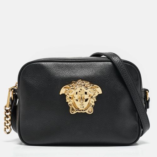 Leather Palazzo Medusa Camera Crossbody Bag - Versace - Modalova