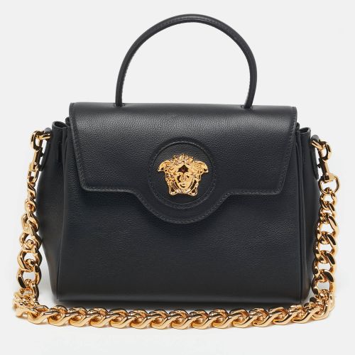 Leather La Medusa Top Handle Bag - Versace - Modalova