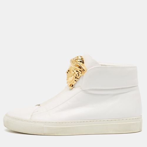 Leather Palazzo High Top Sneakers Size 36 - Versace - Modalova