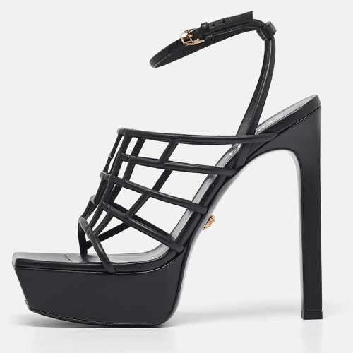 Leather Ankle Strap Sandals Size 41 - Versace - Modalova